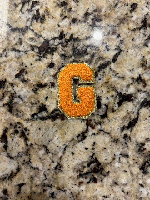 Orange Letter Patches