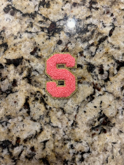 Hot Pink Letter Patches