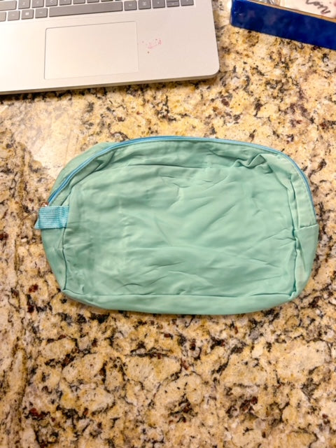 Aqua Green Makeup Bag